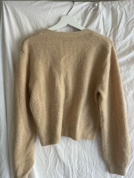 & Other Stories Alpaca Blend V-Neck Cardigan Scandi capsule wardrobe chic Size S - Picture 10 of 15